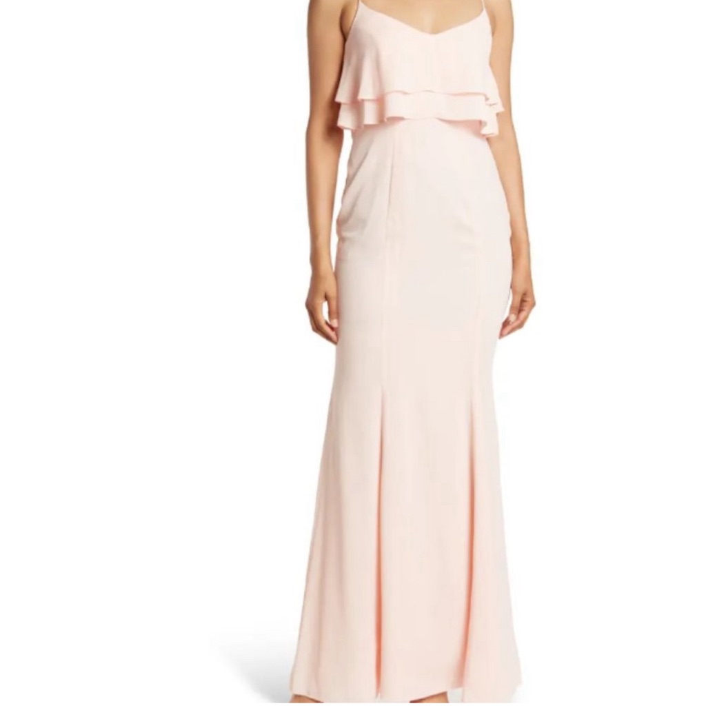 Likely Monte Popover Gown Solid Pink Chiffon Women’s Size 0 Sleeveless Dress New